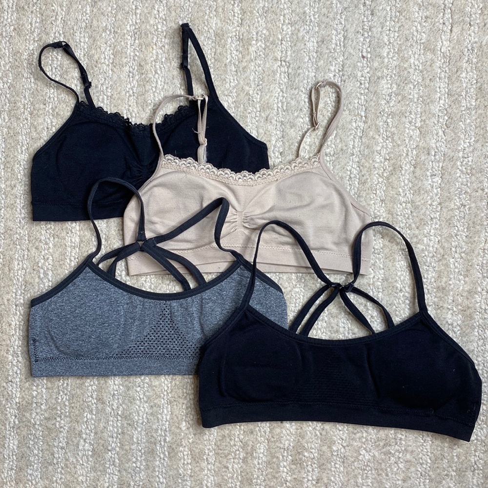 FRUIT of the LOOM/HANES Girls Training Bra Bundle